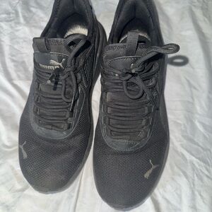 Puma Black Women's Knit Athletic Sneakers